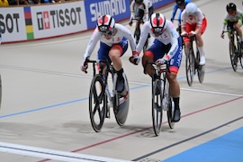 女子マディソン(内野、垣田ペア)